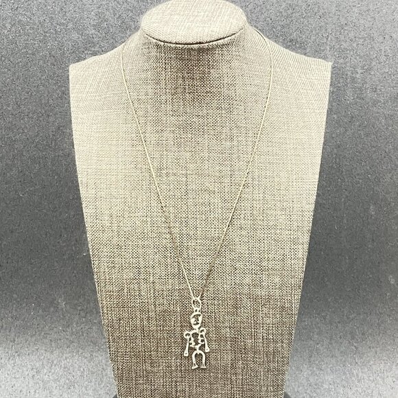 Halloween Articulated Skeleton Necklace Pendant 18 In Silver Rhinestone Bling - Picture 2 of 12